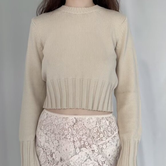 ALTUZARRA Livvy Sweater - Antique Pearl - Picture 2 of 5